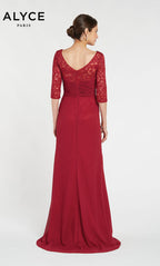 Alyce Black Label Dress 27234 - Wine
