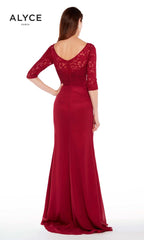 Alyce Black Label Dress 27234 - Wine