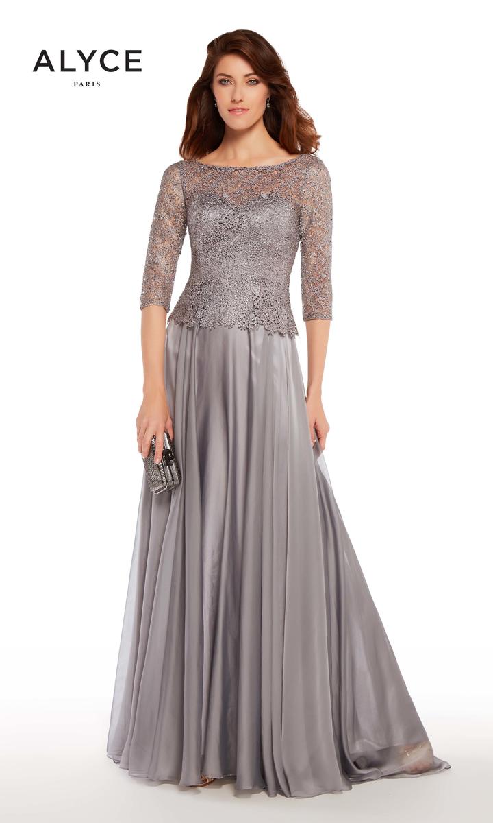 Alyce Black Label Dress 27251 - Pewter