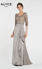 Alyce Black Label Dress 27260 - Charcoal Grey