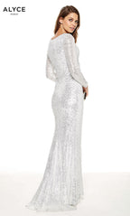 Alyce Black Label Dress 27359 - Silver