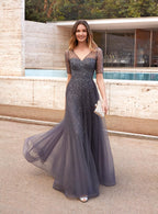 Alyce Black Label Dress 27481 - Charcoal