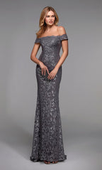 Alyce Black Label Dress 27485 - Grey/Silver