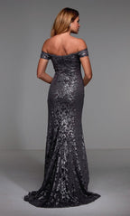 Alyce Black Label Dress 27485 - Grey/Silver