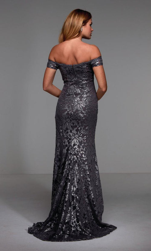 Alyce Black Label Dress 27485 - Grey/Silver