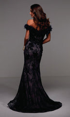 Alyce Black Label Dress 27490 - Navy/Latte