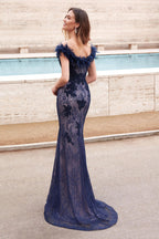 Alyce Black Label Dress 27490 - Navy/Latte