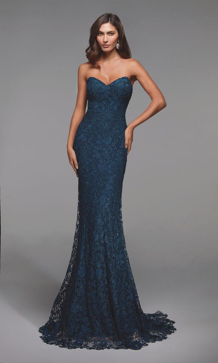 Alyce Black Label Dress 27496 - Blue Opal