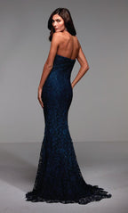 Alyce Black Label Dress 27496 - Blue Opal