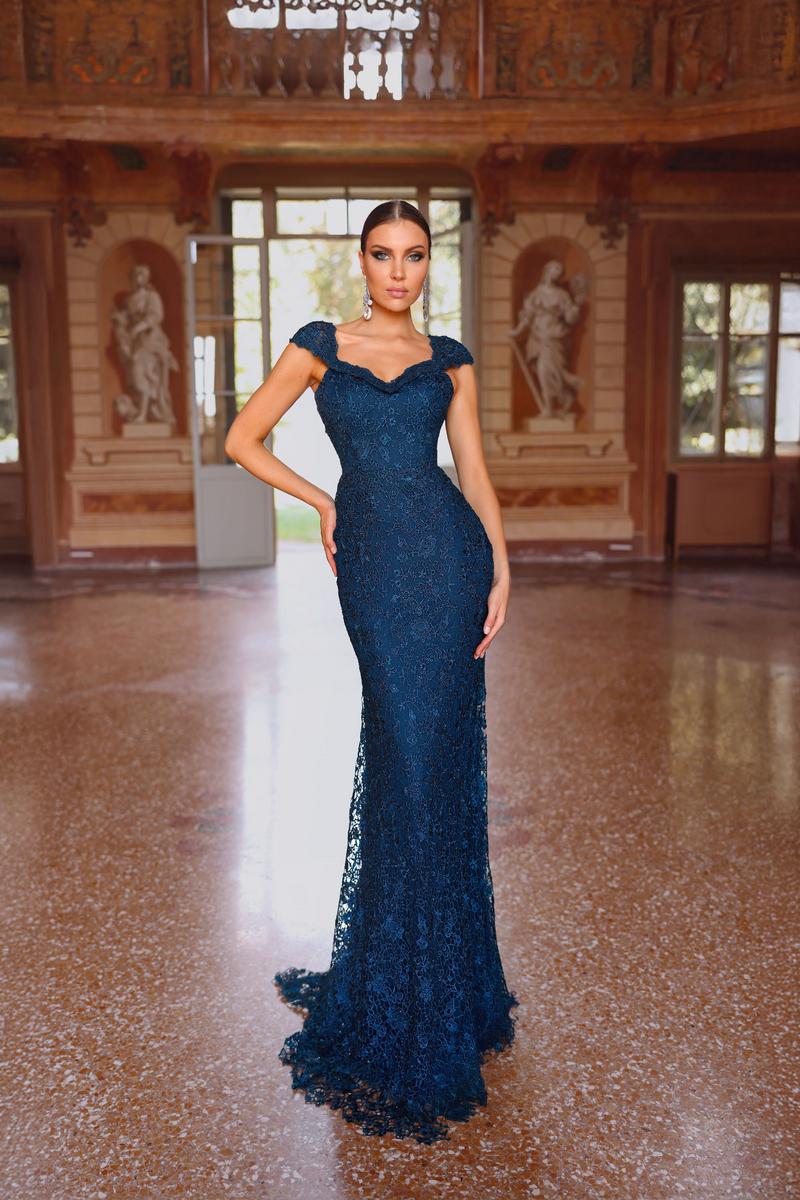 Alyce Black Label Dress 27496 - Blue Opal