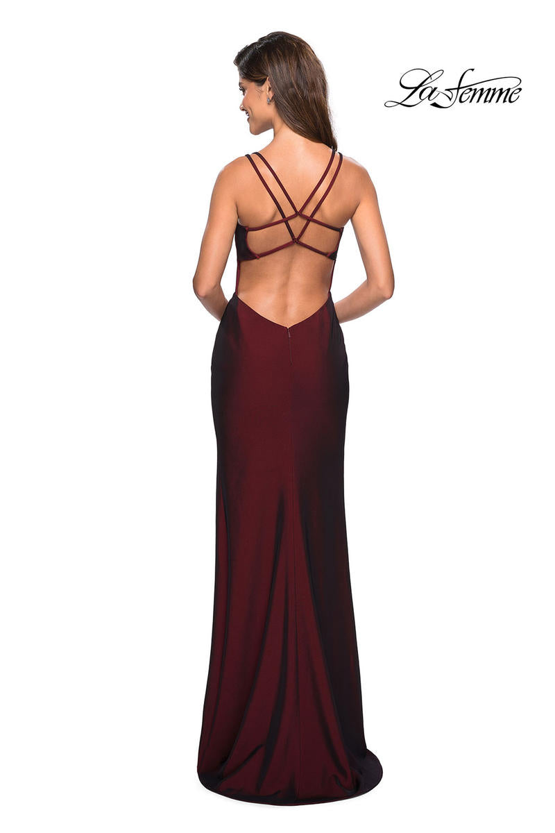 La Femme Dress 27512 - Burgundy