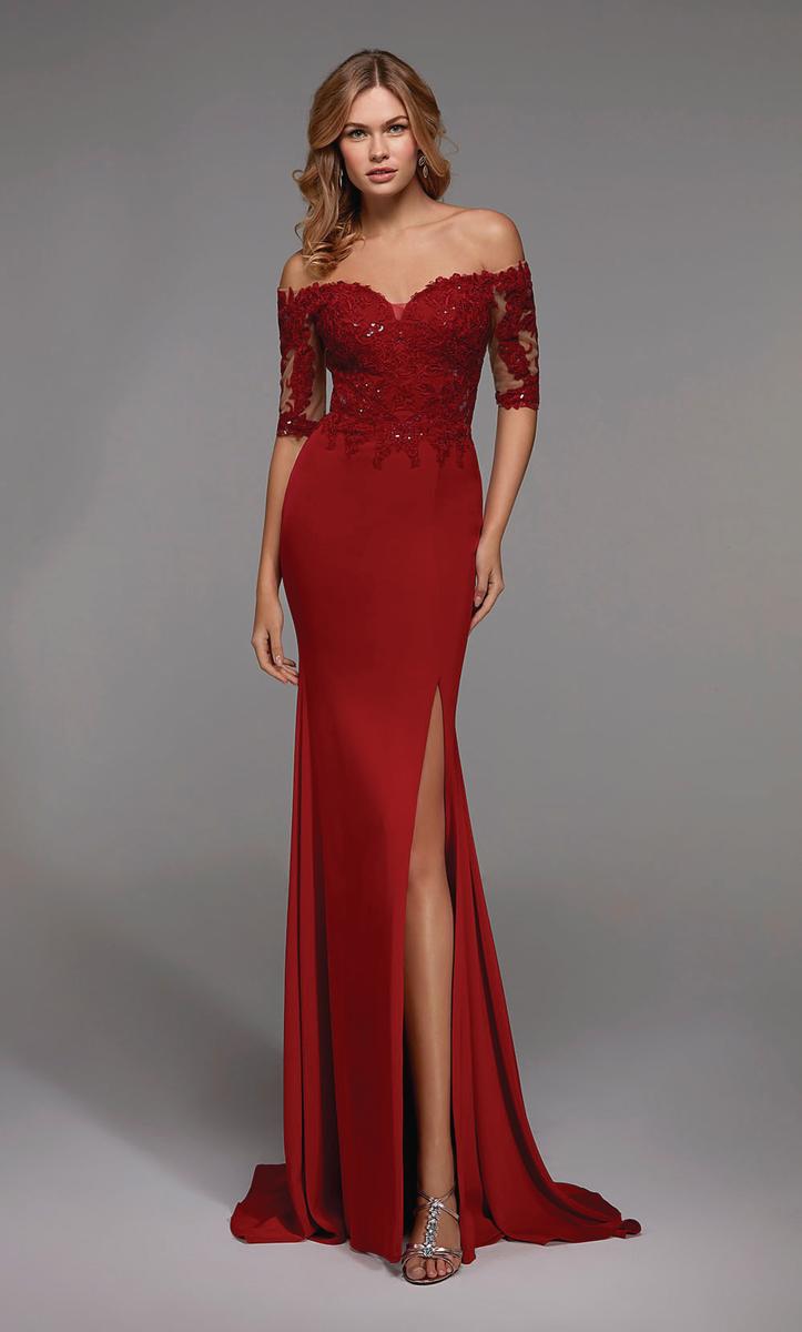 Alyce Black Label Dress 27518 - Claret