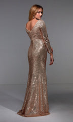 Alyce Black Label Dress 27523 - Light Gold