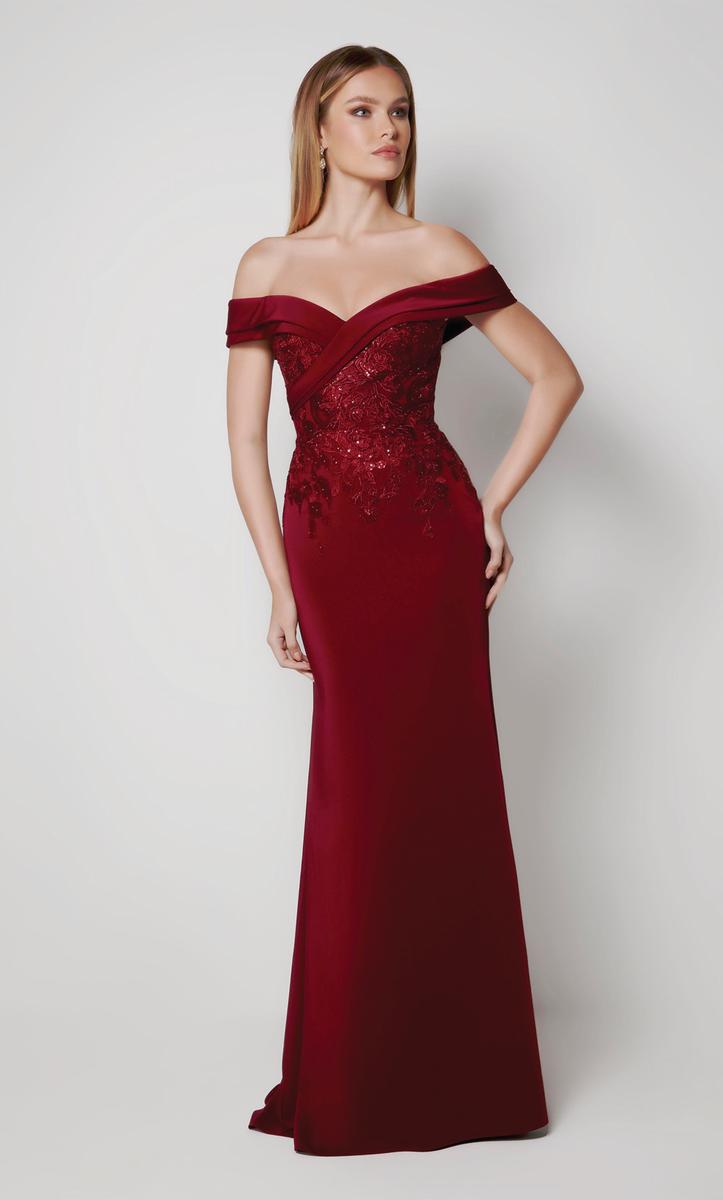 Alyce Black Label Dress 27571 - Burgundy