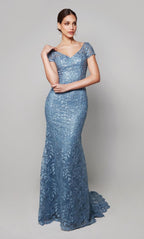 Alyce Black Label Dress 27602 - French Blue