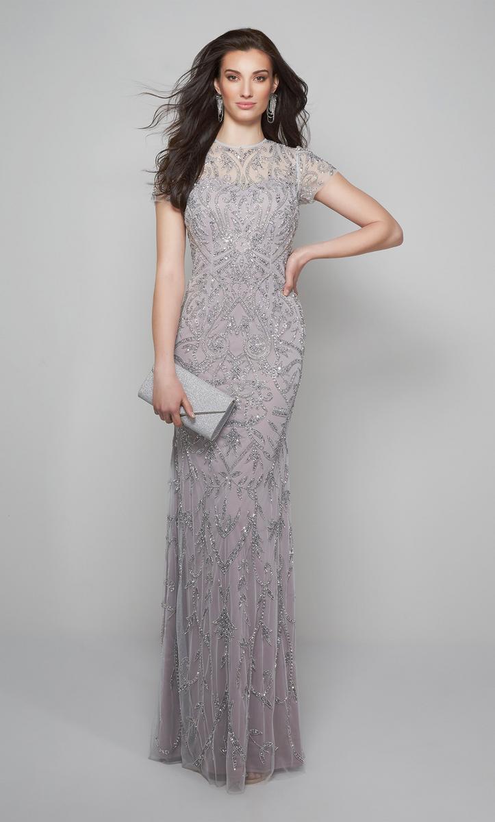 Alyce Black Label Dress 27607 - Grey