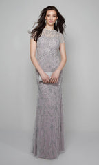 Alyce Black Label Dress 27607 - Grey