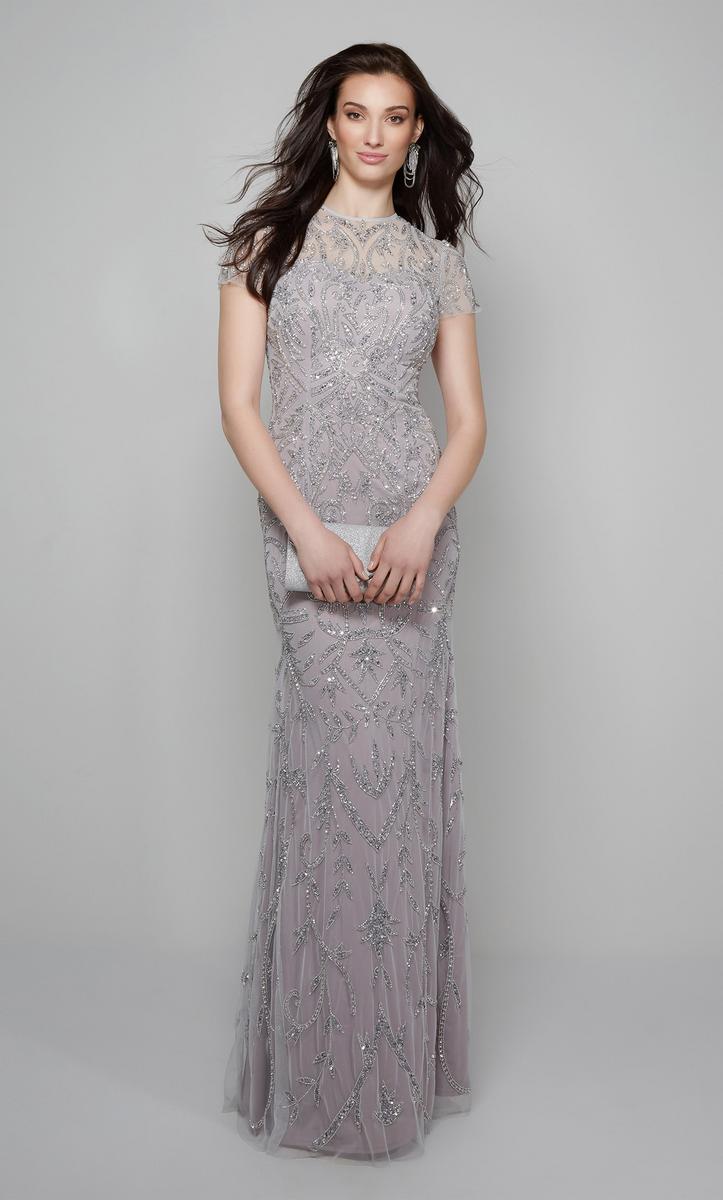 Alyce Black Label Dress 27607 - Grey