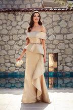 Alyce Black Label Dress 27612 - Gold