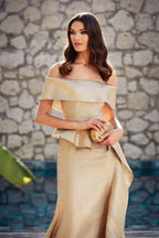 Alyce Black Label Dress 27612 - Gold