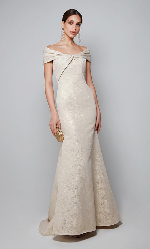 Alyce Black Label Dress 27613 - Champagne/Gold