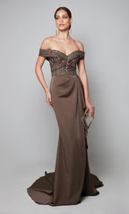 Alyce Black Label Dress 27619 - Taupe