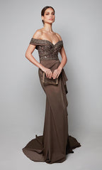 Alyce Black Label Dress 27619 - Taupe