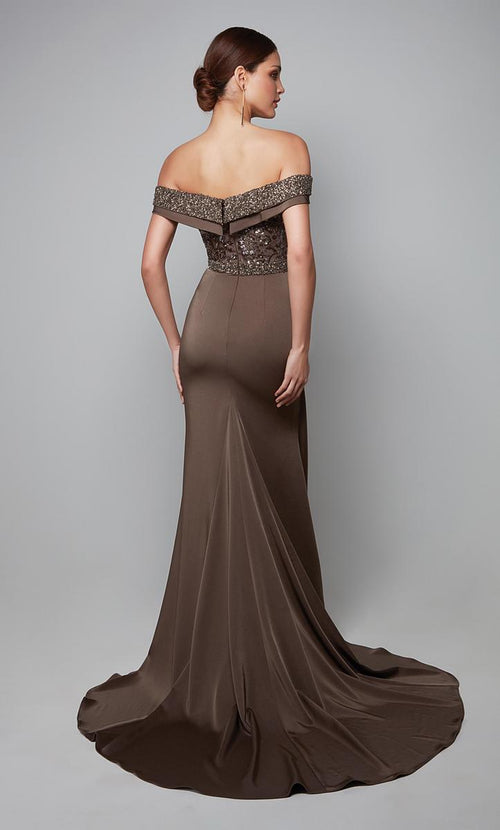 Alyce Black Label Dress 27619 - Taupe