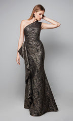 Alyce Black Label Dress 27620 - Gold/Black
