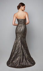 Alyce Black Label Dress 27621 - Gold/Black