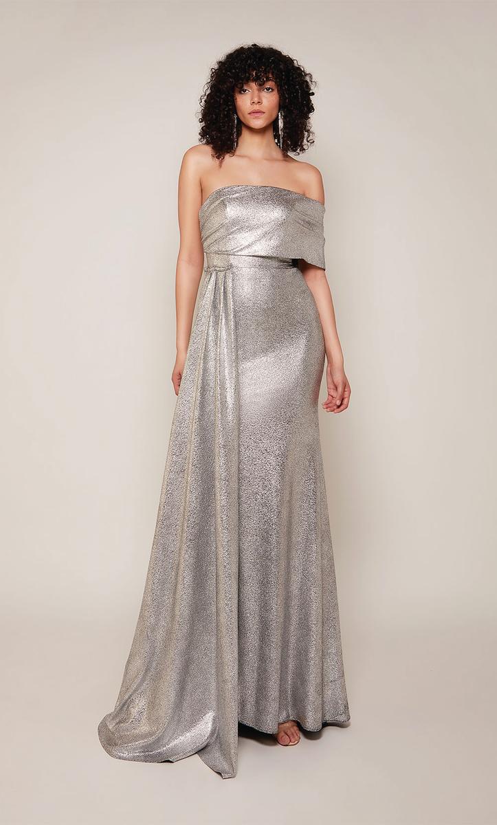 Alyce Black Label Dress 27663 - Silver