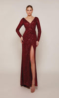 Alyce Black Label Dress 27688 - Wine