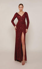 Alyce Black Label Dress 27688 - Wine