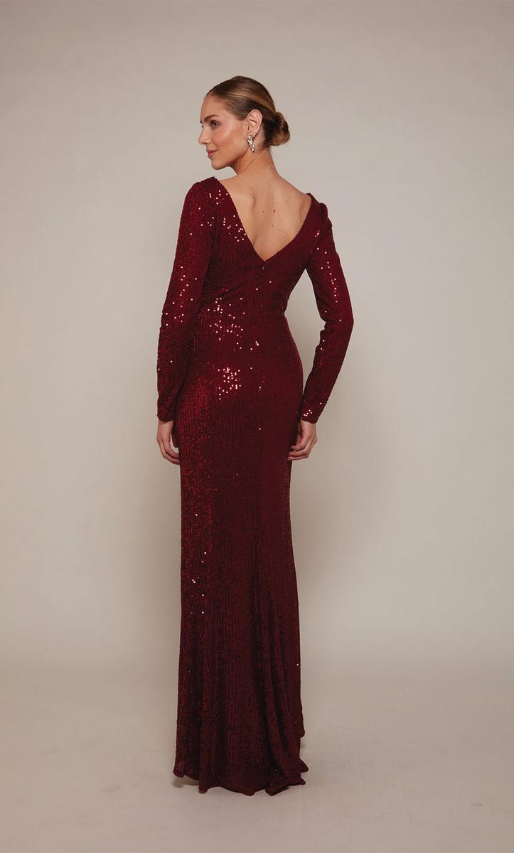 Alyce Black Label Dress 27688 - Wine