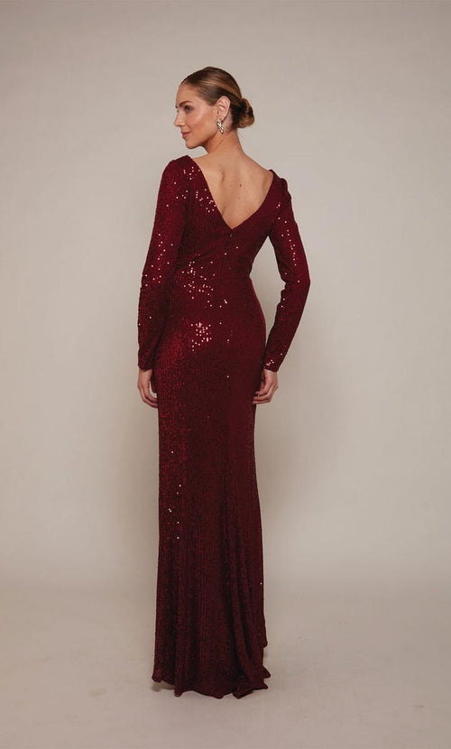 Alyce Black Label Dress 27688 - Wine
