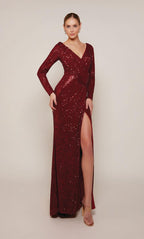 Alyce Black Label Dress 27688 - Wine