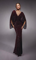 Alyce Black Label Dress 27703 - Wine