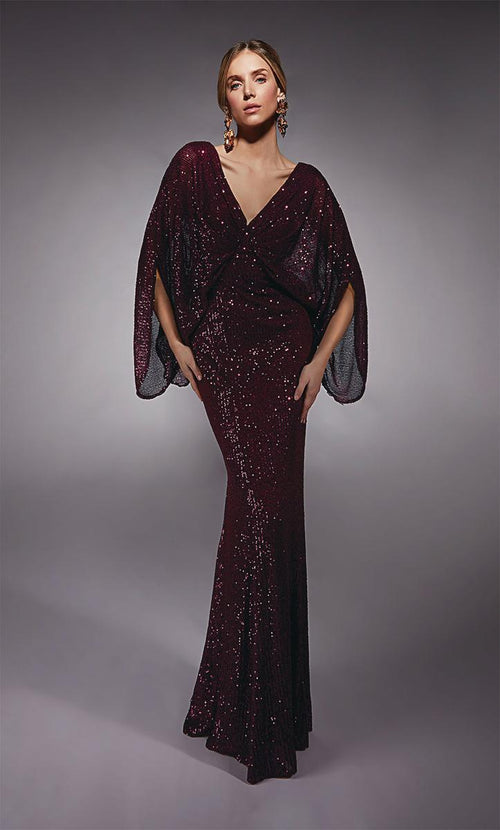 Alyce Black Label Dress 27703 - Wine
