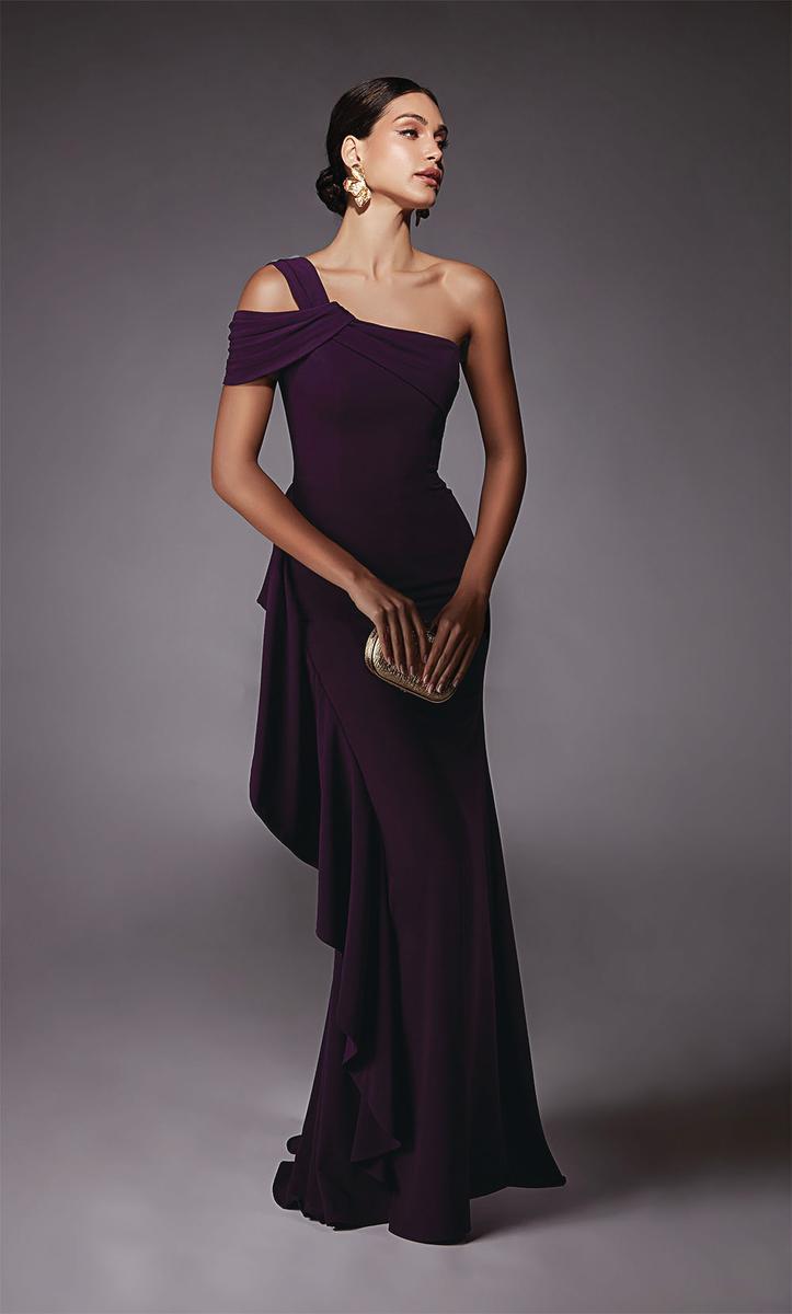 Alyce Black Label Dress 27705 - Eggplant