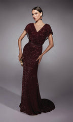 Alyce Black Label Dress 27708 - Wine