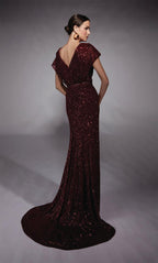 Alyce Black Label Dress 27708 - Wine