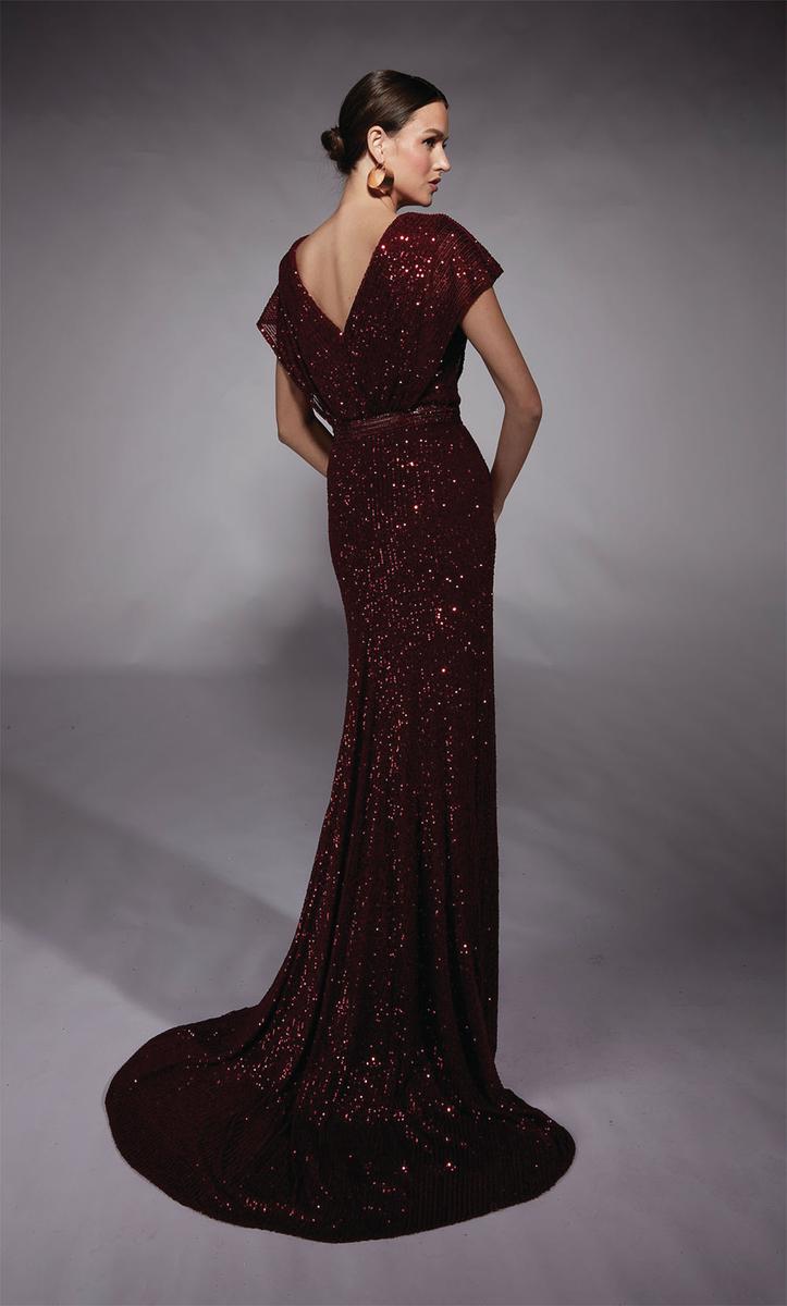 Alyce Black Label Dress 27708 - Wine