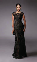Alyce Black Label Dress 27716 - Black/Taupe