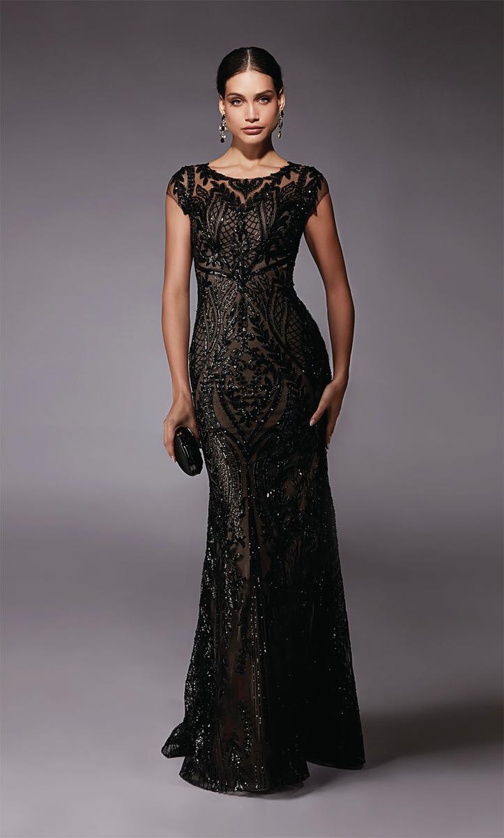 Alyce Black Label Dress 27716 - Black/Taupe