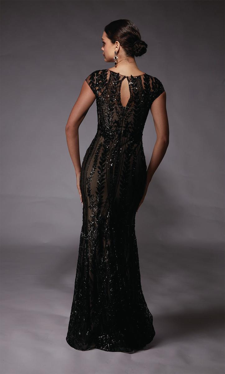 Alyce Black Label Dress 27716 - Black/Taupe