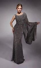 Alyce Black Label Dress 27718 - Grey