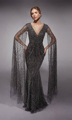Alyce Black Label Dress 27725 - Charcoal