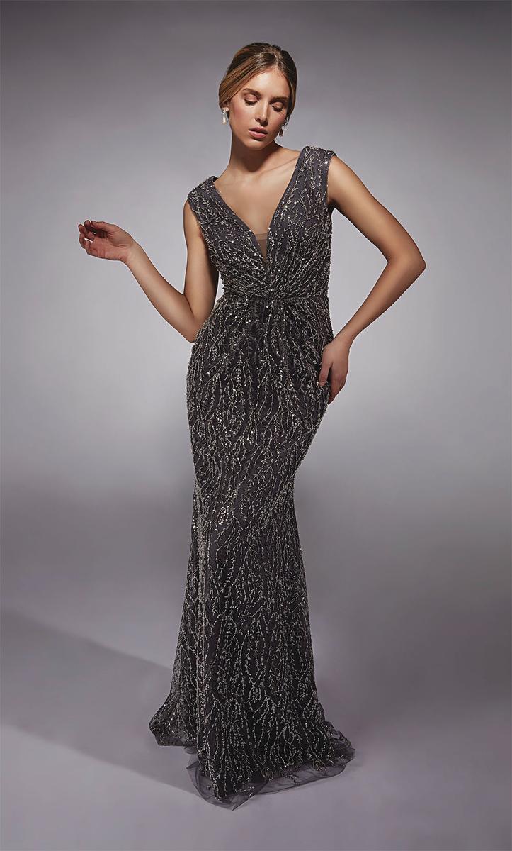 Alyce Black Label Dress 27725 - Charcoal