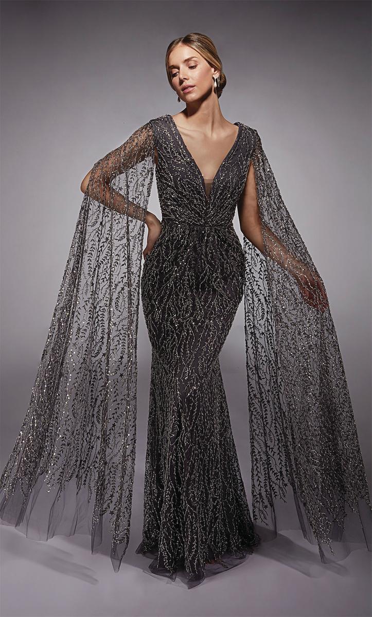 Alyce Black Label Dress 27725 - Charcoal