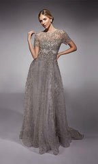 Alyce Black Label Dress 27726 - Silver